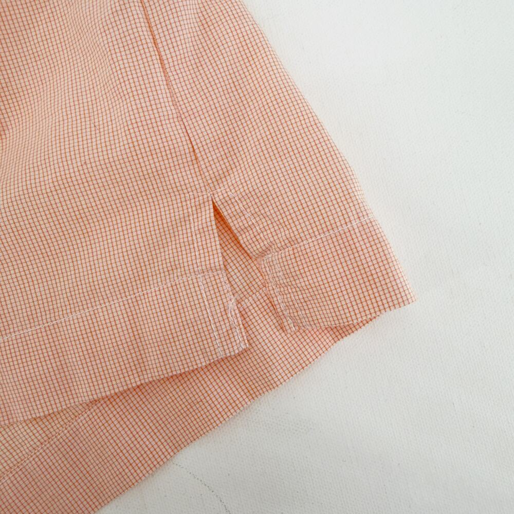 Whataburger Embroidered Guayabera Short Sleeve Shirt Mens Medium Orange Check - Picture 7 of 9